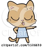 Poster, Art Print Of Cartoon Cat Pointing