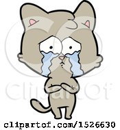 Poster, Art Print Of Cartoon Crying Cat