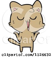 Poster, Art Print Of Cartoon Cat Singing