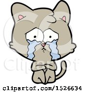 Poster, Art Print Of Crying Cat Cartoon