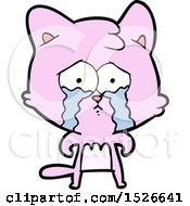 Poster, Art Print Of Cartoon Crying Cat