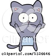 Poster, Art Print Of Cartoon Nervous Cat