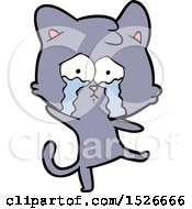 Poster, Art Print Of Cartoon Crying Cat