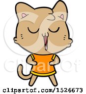 Poster, Art Print Of Cartoon Cat Singing