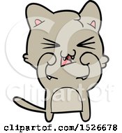 Poster, Art Print Of Cartoon Hissing Cat