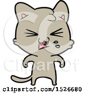 Poster, Art Print Of Cartoon Hissing Cat