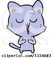 Poster, Art Print Of Cartoon Cat Singing