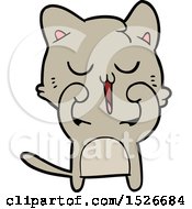 Poster, Art Print Of Cartoon Cat Singing