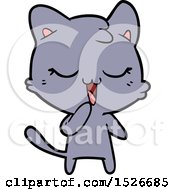 Poster, Art Print Of Happy Cartoon Cat