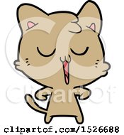 Poster, Art Print Of Cartoon Cat Singing