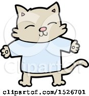 Poster, Art Print Of Happy Cartoon Cat