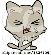 Poster, Art Print Of Cartoon Hissing Cat