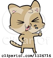 Poster, Art Print Of Cartoon Hissing Cat