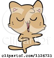 Poster, Art Print Of Cartoon Cat Singing