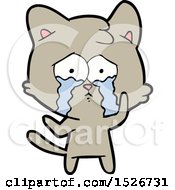 Poster, Art Print Of Cartoon Crying Cat