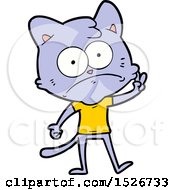 Poster, Art Print Of Cartoon Nervous Cat