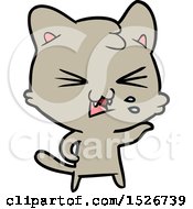 Poster, Art Print Of Cartoon Hissing Cat