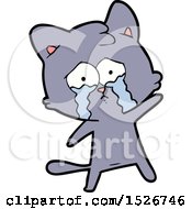 Poster, Art Print Of Crying Cartoon Cat