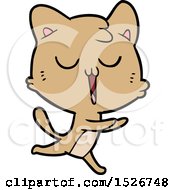 Poster, Art Print Of Cartoon Cat Singing