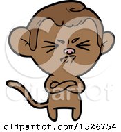 Cartoon Annoyed Monkey