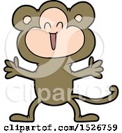 Poster, Art Print Of Cartoon Happy Monkey