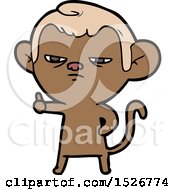 Cartoon Annoyed Monkey