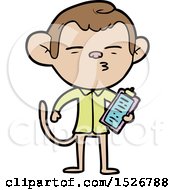 Cartoon Office Monkey