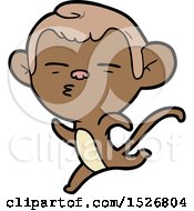 Cartoon Suspicious Monkey