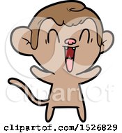 Poster, Art Print Of Cartoon Laughing Monkey