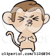 Poster, Art Print Of Cartoon Annoyed Monkey