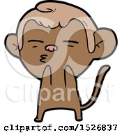 Poster, Art Print Of Cartoon Suspicious Monkey