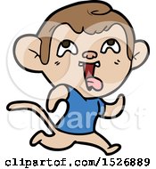 Poster, Art Print Of Crazy Cartoon Monkey Jogging