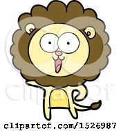 Poster, Art Print Of Happy Cartoon Lion