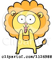 Poster, Art Print Of Happy Cartoon Lion