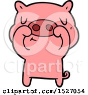 Poster, Art Print Of Cartoon Content Pig