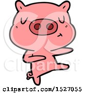 Poster, Art Print Of Cartoon Content Pig Dancing