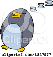 Cartoon Sleeping Penguin