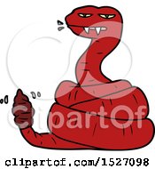 Poster, Art Print Of Cartoon Angry Rattlesnake