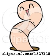 Cartoon Happy Worm by lineartestpilot