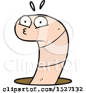 Cartoon Surprised Worm by lineartestpilot