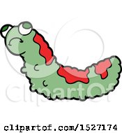 Cartoon Unhappy Caterpillar