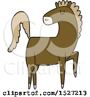 Poster, Art Print Of Happy Cartoon Horse