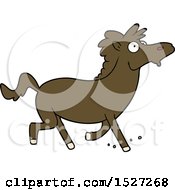 Poster, Art Print Of Cartoon Running Horse