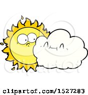 Poster, Art Print Of Cute Cartoon Cloud And Sun