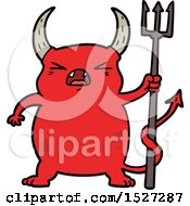 Poster, Art Print Of Cartoon Angry Little Devil