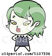 Cute Cartoon Vampire Girl