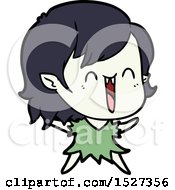 Poster, Art Print Of Cute Cartoon Happy Vampire Girl