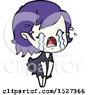 Cartoon Crying Vampire Girl