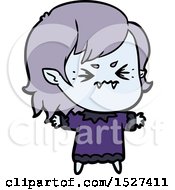 Poster, Art Print Of Annoyed Cartoon Vampire Girl