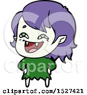 Poster, Art Print Of Cartoon Laughing Vampire Girl